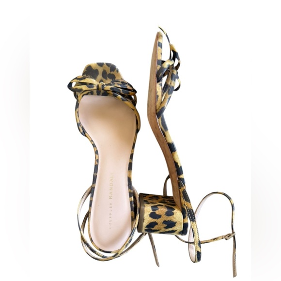 Loeffler Randall Gracie Bow Sandals In Leopard - Picture 14 of 15